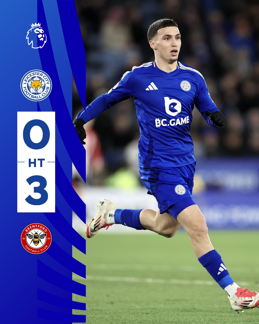  半場(chǎng)0-3！萊斯特若不進(jìn)球輸球，將主場(chǎng)6連敗0進(jìn)球創(chuàng)歷史最糟戰(zhàn)績(jī)