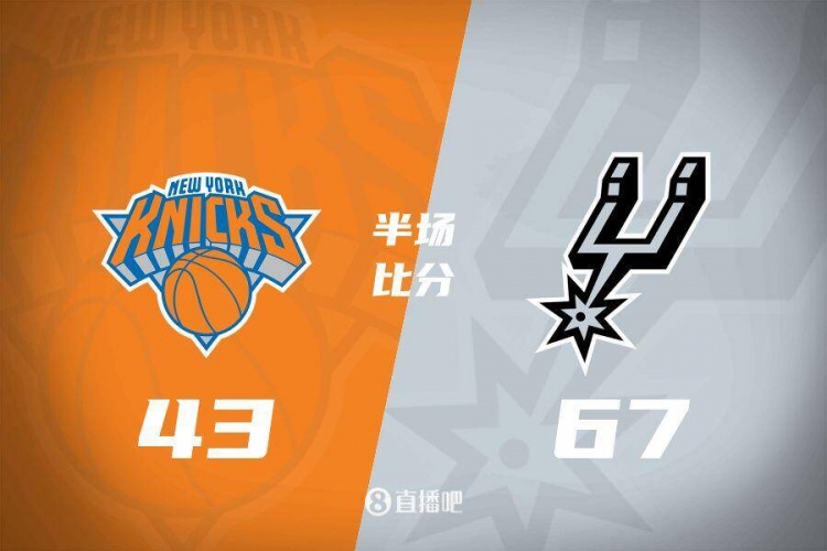  花了？馬刺半場(chǎng)4人得分上雙67-43領(lǐng)先尼克斯24分 唐斯19分