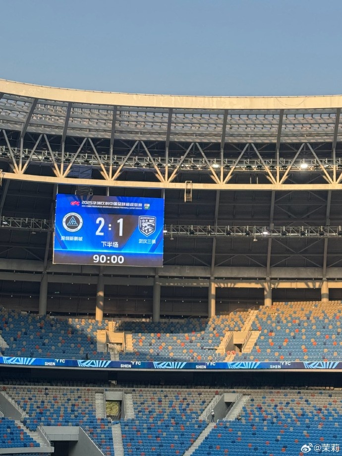  熱身賽：深圳新鵬城在常規(guī)時間2-1勝武漢三鎮(zhèn)，在加時賽2-2戰(zhàn)平