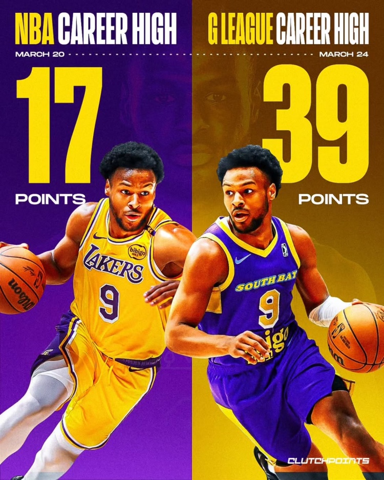  在進(jìn)步！布朗尼一周內(nèi)先后創(chuàng)下個(gè)人NBA和G聯(lián)盟單場(chǎng)得分新紀(jì)錄