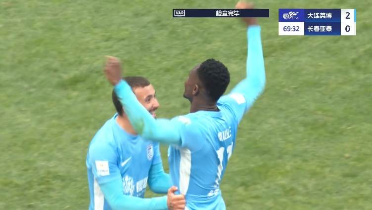  馬萊萊大連處子球！呂焯毅助攻馬萊萊破門，大連英博2-0亞泰